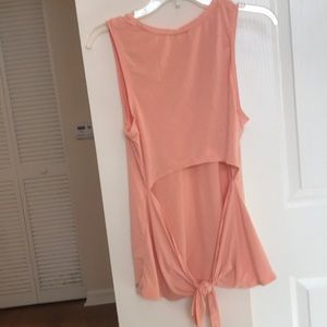 Peach 🍑 color fabletics wrap/ cut out top